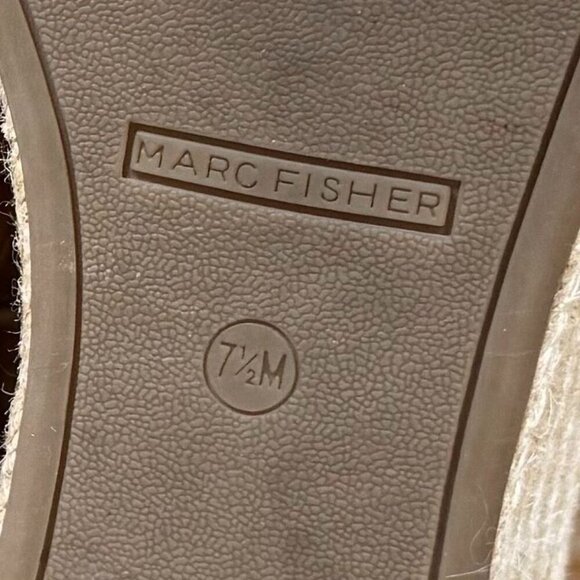 MARC FISHER Jazlyn Silver Studded Ankle Strap Espadrille Wedge Sandals Size 7.5 - Picture 14 of 14